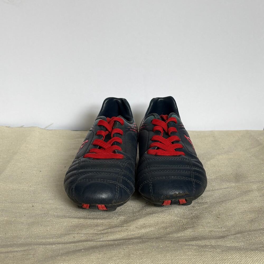 Brava Soccer Boys Size 1D Navy Blue Red Molded Cleats Youth Football Outdoor